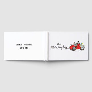 Motorrad Braut und Bräutigam Hochzeit Gästebuch