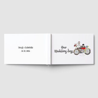 Motorrad Braut und Bräutigam Hochzeit Gästebuch