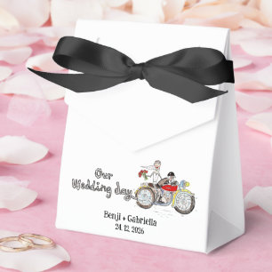 Motorrad Braut und Bräutigam Hochzeit Geschenkschachtel