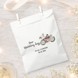 Motorrad Braut und Bräutigam Hochzeit Geschenktütchen