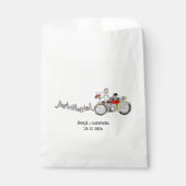 Motorrad Braut und Bräutigam Hochzeit Geschenktütchen (Vorderseite)