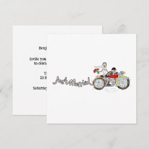 Motorrad-Braut und Bräutigam Hochzeitsabend Einladung