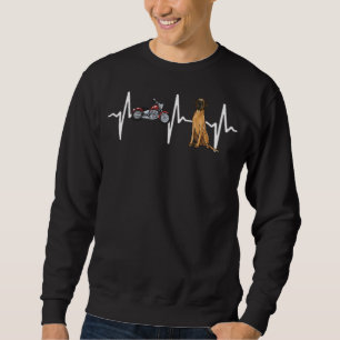 Motorrad-Brawn Great Dane Heartbeat Dog Sweatshirt