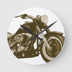 Motorrad Browns Harley Runde Wanduhr