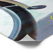 Motorrad-Button hoch Poster (Ecke)