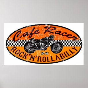 Motorrad-Cafe Poster