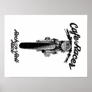 Motorrad Cafe Racer Poster