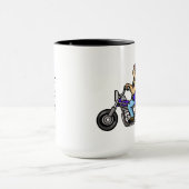 Motorrad-Cartoon-Paar-Tasse fertigen es Tasse (Zentrum)