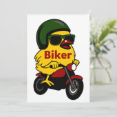 Motorrad Chick Biker Einladung (Stehend Vorderseite)