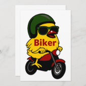 Motorrad Chick Biker Einladung (Vorne/Hinten)