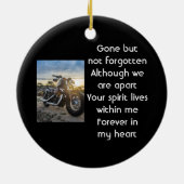 Motorrad-Chopper-Andenken Keramik Ornament (Hinten)