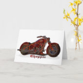 Motorrad-Chopper Karte (Gelbe Blume)