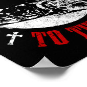 Motorrad Christlich-Fahrrad-Ausflug mit Jesus Poster (Ecke)