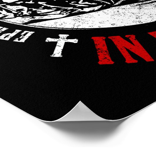 Motorrad Christlicher Glaubenstreit stark im Herrn Poster (Ecke)