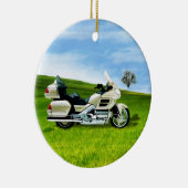 Motorrad Cindy Johnson Keramikornament (Rechts)