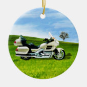 Motorrad Cindy Johnson Keramikornament (Vorne)