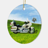 Motorrad Cindy Johnson Keramikornament (Links)
