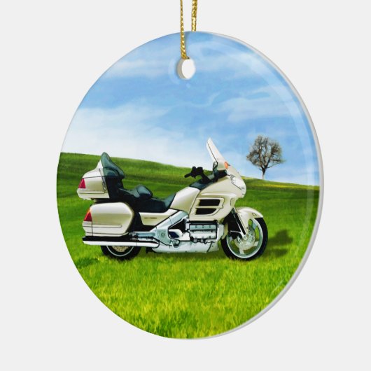Motorrad Cindy Johnson Keramikornament (Links)