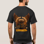 Motorrad-Club-Abzeichen T-Shirt (Rückseite)