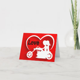 Motorrad Couple LIEBE Happy Valentine's Day Feiertagskarte