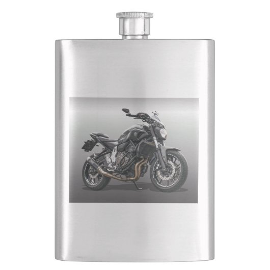 Motorrad - Das Bald-Bike Flachmann (Vorderseite)