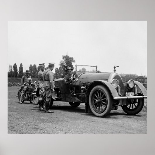 Motorrad des Marine Corps, 1920er Poster (Vorne)