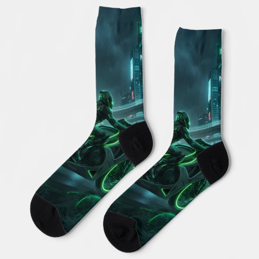 Motorrad-Design-Socken Socken (Linkes Detail)