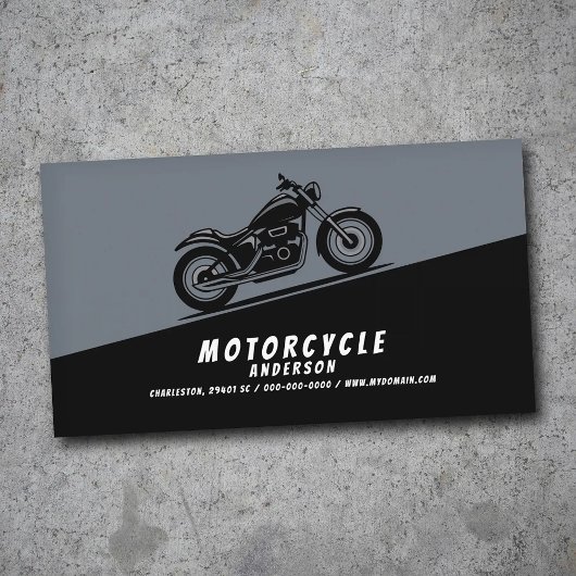 Motorrad diagonal visitenkarte