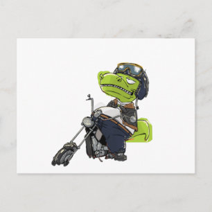 Motorrad Dinosaur Tyrannosaurus Rex Postkarte