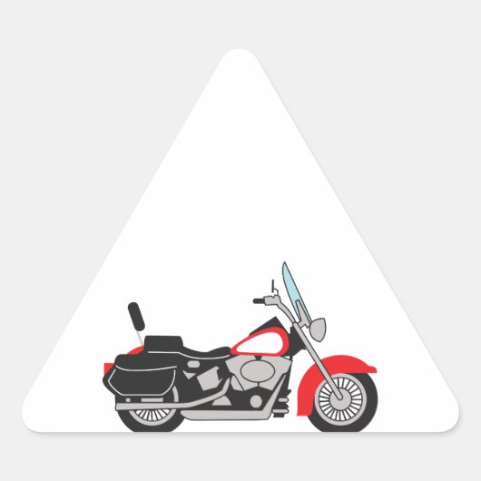 MOTORRAD DREIECKIGER AUFKLEBER (Vorderseite)