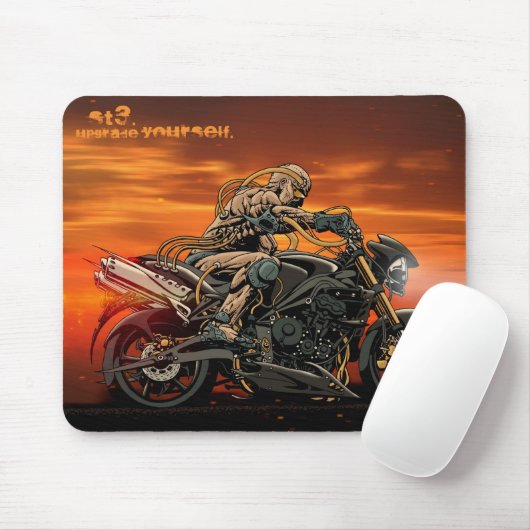 Motorrad dreifaches Mousepad (Mit Mouse)