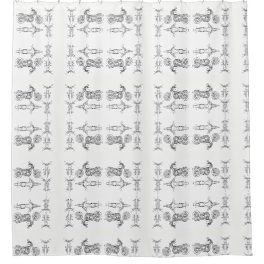 Motorrad-Duschvorhang Duschvorhang (Vorderseite)