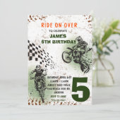 Motorrad Einladung Dirt Bike Party Einladung (Stehend Vorderseite)