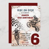 Motorrad Einladung Dirt Bike Party Einladung (Vorne/Hinten)