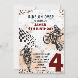 Motorrad-Einladung Dirt Bike Party-Einladung Einladung
