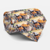 Motorrad "EL Diablo" im Wüsten-Aquarell Krawatte (Gerollt)