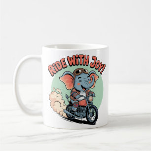 Motorrad Elefant Tattoo Lustiges Biker-Geschenk Kaffeetasse