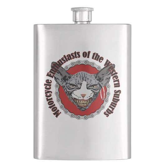 Motorrad-Enthusiast-Flasche Flachmann (Vorderseite)