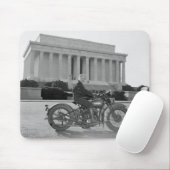 Motorrad - erste Frau Mousepad (Mit Mouse)