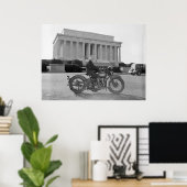 Motorrad - Erste Frau Poster (Heimbüro)