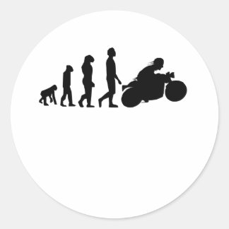 Motorrad-Evolution Runder Aufkleber