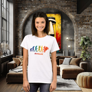 Motorrad-Evolutions-Silhouette-Biker-Design T-Shirt
