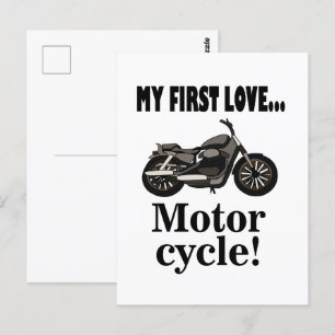 Motorrad Fahrrad Fahrzeug Motorrad Postkarte