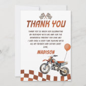 Motorrad Fahrrad Geburtstag Danke Karte (Vorderseite)