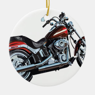 Motorrad-Fahrrad-Radfahrer Keramik Ornament