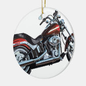 Motorrad-Fahrrad-Radfahrer Keramik Ornament (Links)