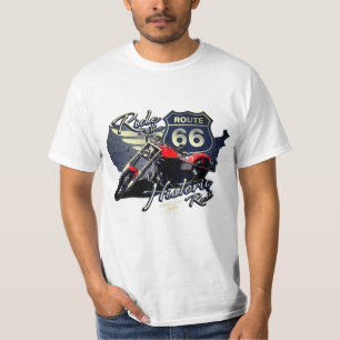 Motorrad-Fahrt auf der historischen Route 66 Road T-Shirt