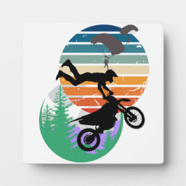 Motorrad, Fallschirme und im Freien Fotoplatte