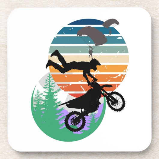 Motorrad, Fallschirme und im Freien Getränkeuntersetzer (Vorderseite)