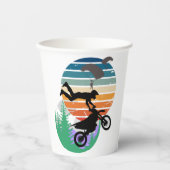 Motorrad, Fallschirme und im Freien Pappbecher (Vorderseite)